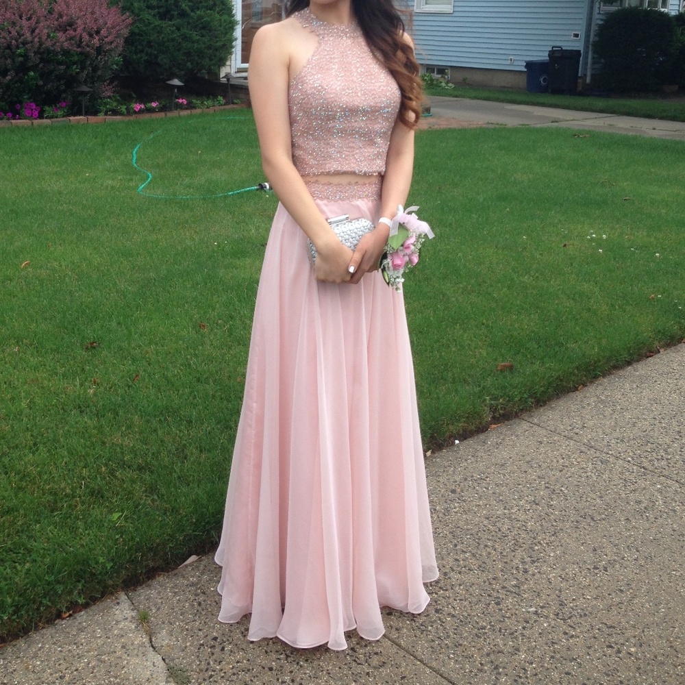 Dave and Johnny Pink Two Piece Prom Dress Size 00